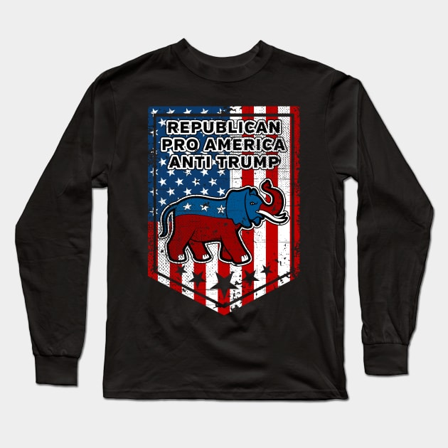 Republican Anti Trump Long Sleeve T-Shirt by RadStar